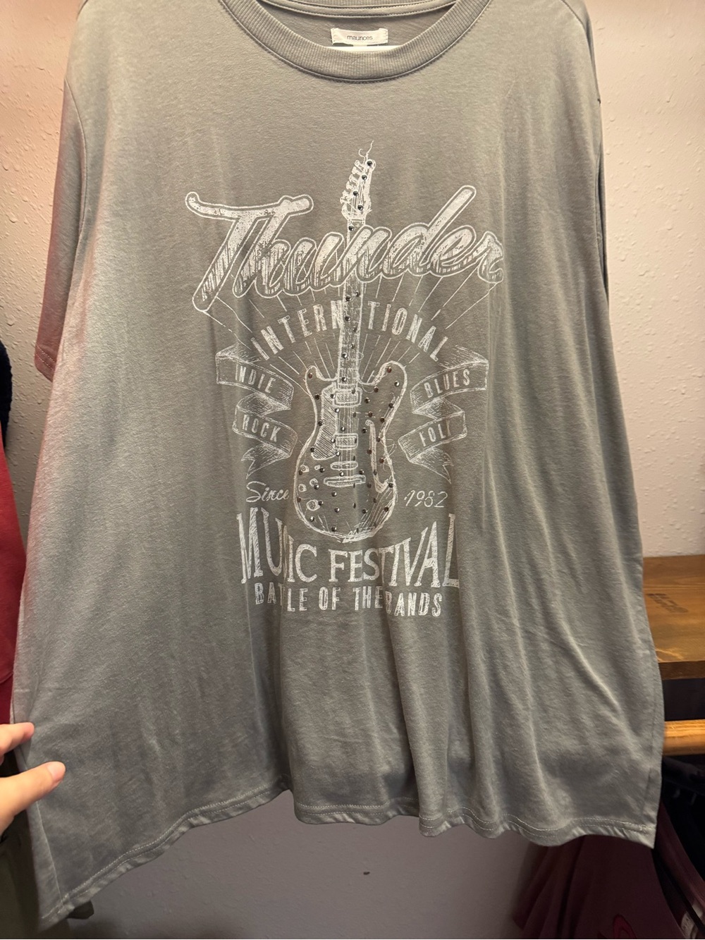 Thunder Music Festival Grey Graphic Tee